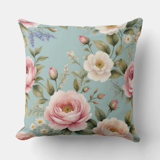 Vintage Pink Roses  Cushion