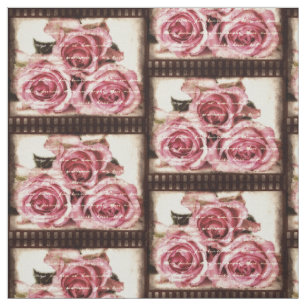 Vintage Pink Roses Fabric