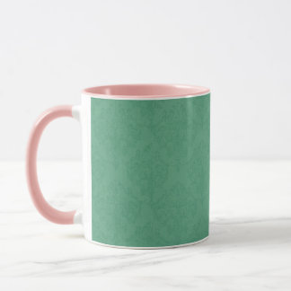 Vintage Pink Roses Faded Damask Personalised Mug