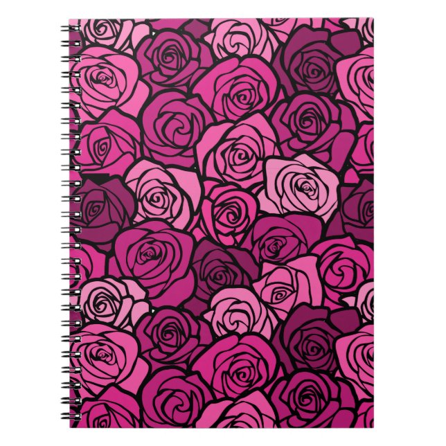 Vintage pink roses Notebook (Front)