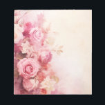 Vintage Pink Roses Notepad<br><div class="desc">This beautiful and elegant note pad features pink vintage roses on a distressed textured background. This is perfect for journalling,  writing notes,  to do lists and more.</div>