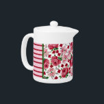 Vintage Pink Roses Teapot<br><div class="desc">This Vintage Pink Roses Teapot is perfect for a Shabby Chic style kitchen or dinette. Look for the matching pitcher and other kitchen products.</div>