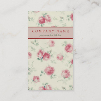 Vintage Pink Roses Texture Business Card