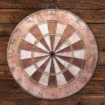 Vintage Pink Rustic Dartboard<br><div class="desc">A vintage style pink and brown metallic dartboard. Designed for you by Blackberry Boulevard.</div>