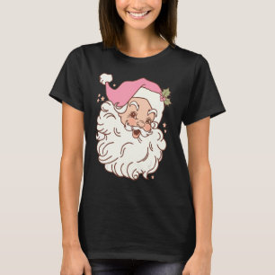 Vintage Pink Santa Claus Pink Christmas 11 T-Shirt