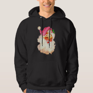 Vintage Pink Santa Claus Pink Christmas 15 Hoodie