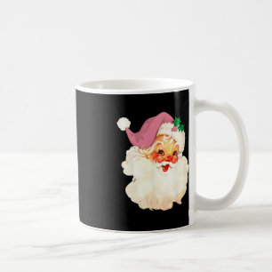 Vintage Pink Santa Claus Pink Christmas Design Coffee Mug