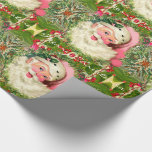 Vintage Pink Santa For Christmas 30" x 15'   Wrapping Paper<br><div class="desc">Part of the unique "Victorian Series" set of wrapping paper comes this beautiful old Pink Santa Claus from Christmas past. Since it's all about the art of presentation, you can personalise this Victorian gift wrap with it's Father Christmas theme for your holidays by adding your own message to make it...</div>