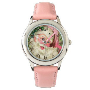 Vintage Pink Santa For Christmas  Watch