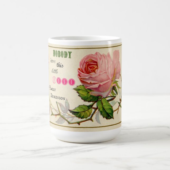 Vintage Pink Shabby Roses Coffee Cup (Center)