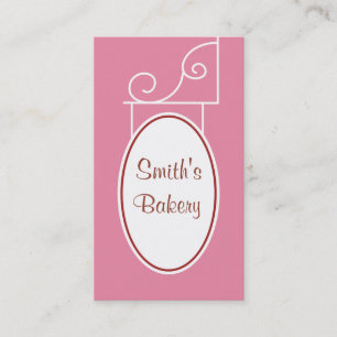 Vintage Pink Sign Business Card