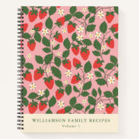 Vintage Pink Strawberry Personalised Recipe