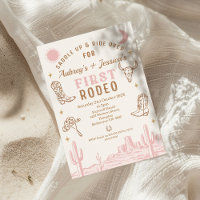 Vintage Pink Twins First Rodeo 1st Birthday