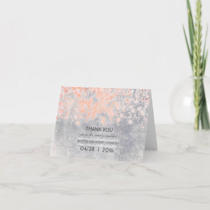 Vintage Pink Wedding Thank You Card