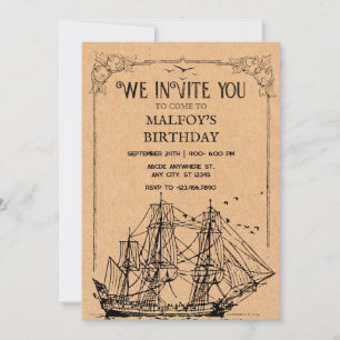 Vintage Pirate  Invitation