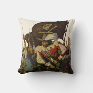 Vintage Pirate Life Wyeth Illustration Cushion