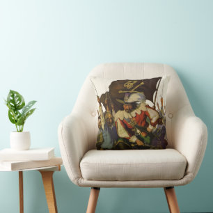 Vintage Pirate Life Wyeth Illustration Cushion