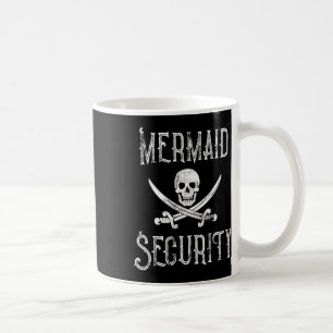 Vintage Pirate Mermaid Security Merman Protectors Coffee Mug