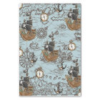 Vintage Pirate Ship Treasure Map Decoupage Craft