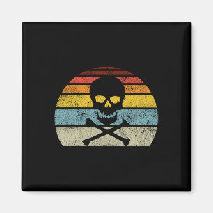 Vintage Pirate Skull Crossbones Flag Retro Style H Magnet