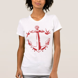 Vintage Pirate Tattoo Anchor & Sparrow Sailor Tee