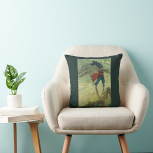 Vintage Pirate, The Flying Dutchman by Howard Pyle Cushion