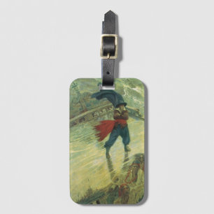 Vintage Pirate, The Flying Dutchman by Howard Pyle Luggage Tag
