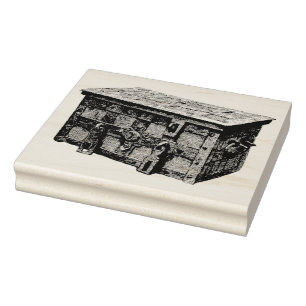 Vintage Pirate Treasure Chest Rubber Art Stamp