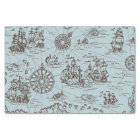 Vintage Pirate Treasure Map Nautical Blue