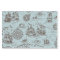 Vintage Pirate Treasure Map Nautical Blue