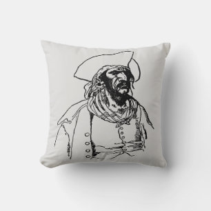 Vintage Pirates, a Buccaneer Sketch by Howard Pyle Cushion