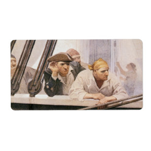 Vintage Pirates Brig Covenant in a Fog by NC Wyeth