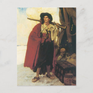 Vintage Pirates Buccaneer was a Picturesque Fellow Postcard
