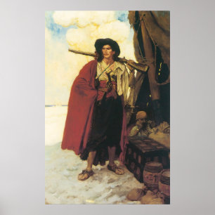 Vintage Pirates Buccaneer was a Picturesque Fellow Poster