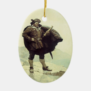Vintage Pirates, Captain Bill Bones by NC Wyeth Ceramic Tree Decoration