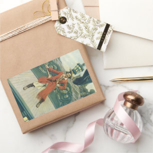 Vintage Pirates, Captain Keitt by Howard Pyle Rectangular Sticker