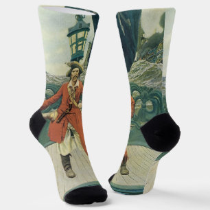 Vintage Pirates, Captain Keitt by Howard Pyle Socks