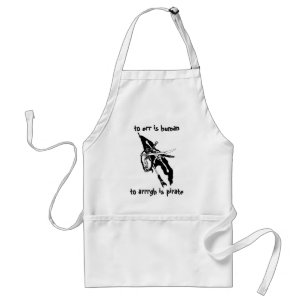 Vintage Pirates Flag, Jolly Roger Skull Crossbones Standard Apron