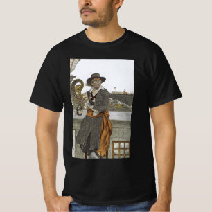 Vintage Pirates, Kidd on Deck of Adventure Galley T-Shirt