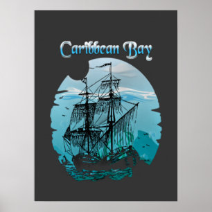 Vintage Pirates of the Sea Poster