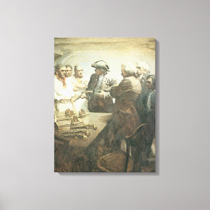 Vintage Pirates, Preparing for Mutiny by NC Wyeth Canvas Print