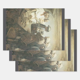 Vintage Pirates, Preparing for Mutiny by NC Wyeth Wrapping Paper Sheet