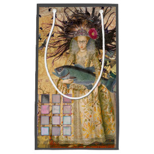 Vintage Pisces Fish Woman Gothic Classic  Small Gift Bag