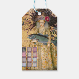 Vintage Pisces Woman Gothic Classic Gift Tags