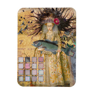 Vintage Pisces Woman Gothic Classic Magnet