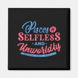 Vintage Pisces Zodiac Sign Funny Birthday Quote Magnet