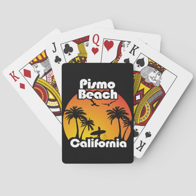 Vintage Pismo Beach California Playing Cards (Back)