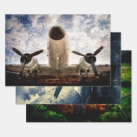 Vintage Piston Engine Aircrafts And Propellers Art