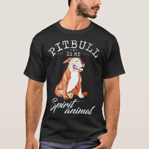 Vintage Pitbull Is My Spirit Animal Funny Pit Bull T-Shirt