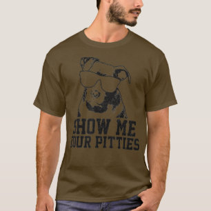 Vintage Pitbull Resting Pit Face - Funny Pitbull L T-Shirt